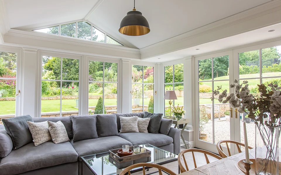 orangery with two roof sections