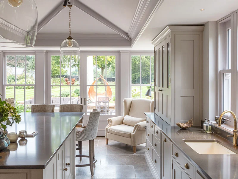 Increased privacy on a solid roof conservatory