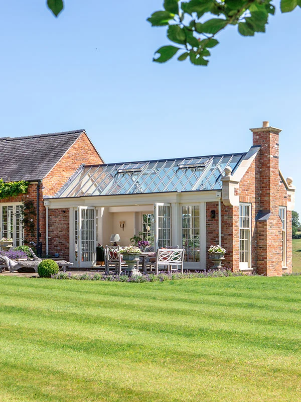 sunroom with masonry walls