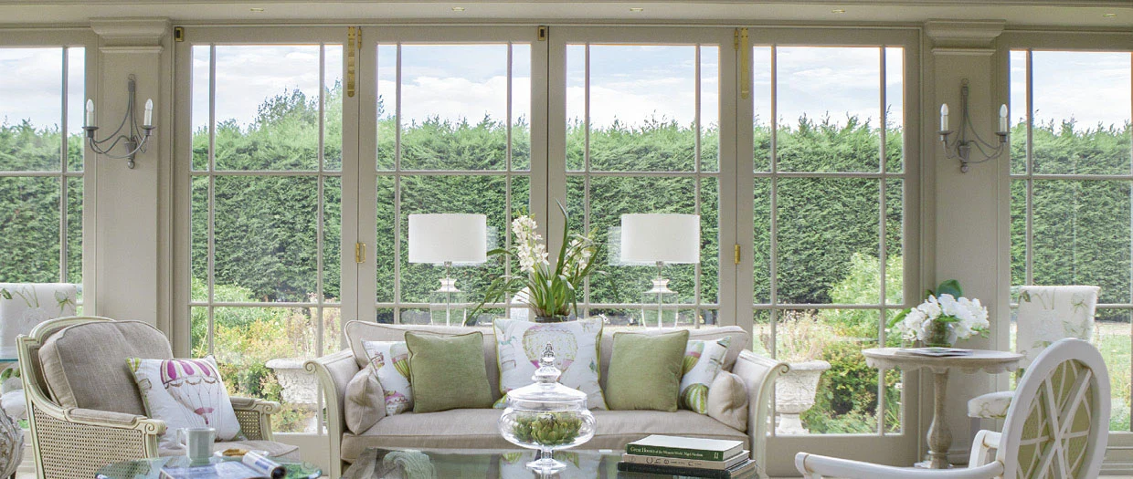 Example of table lamps within a conservatory