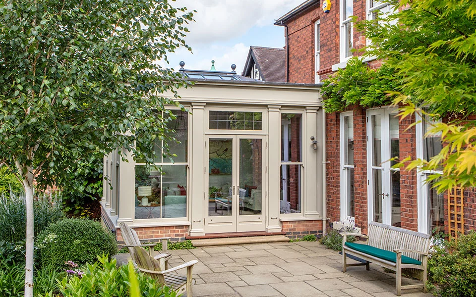 orangery with two roof sections