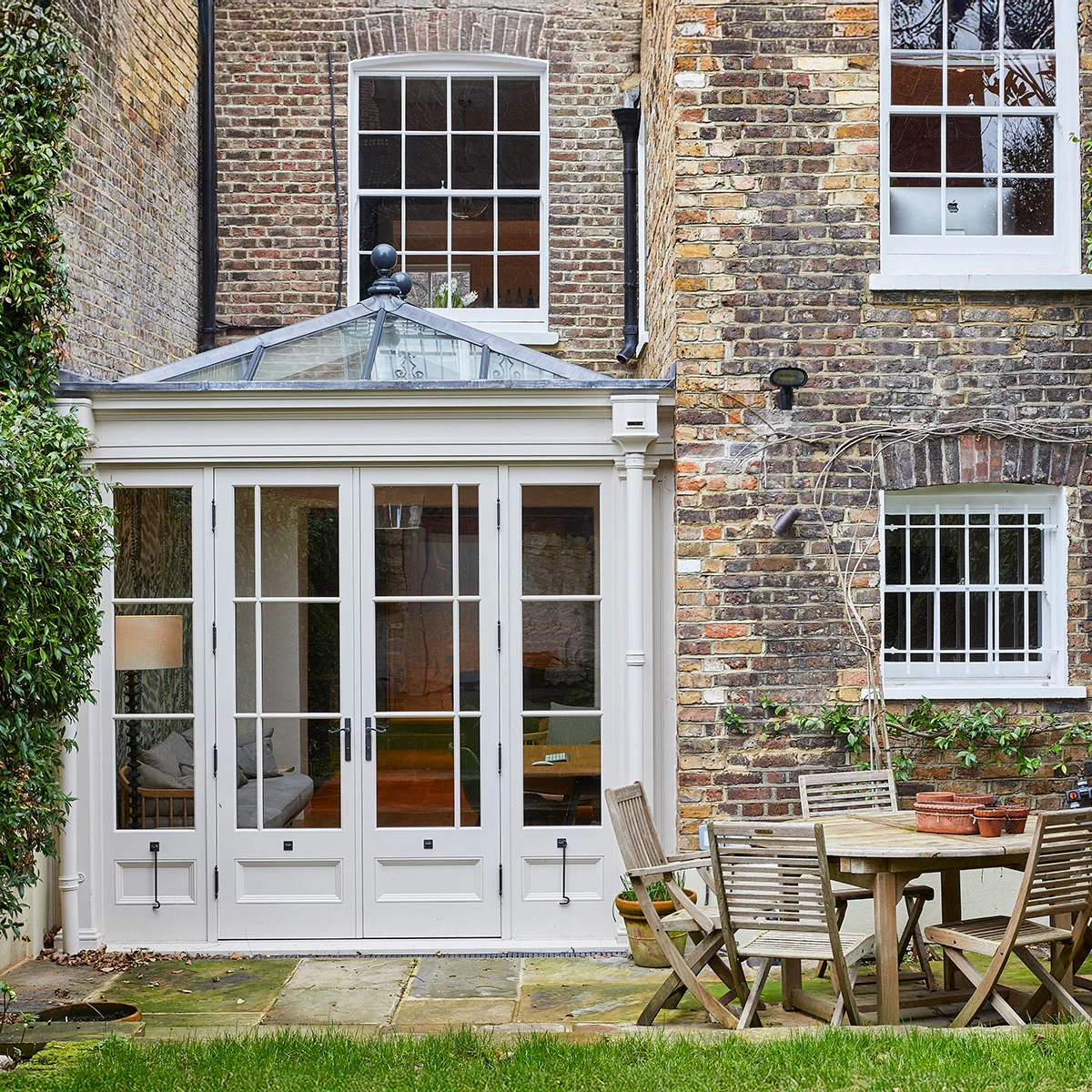 Close up of townhouse orangery