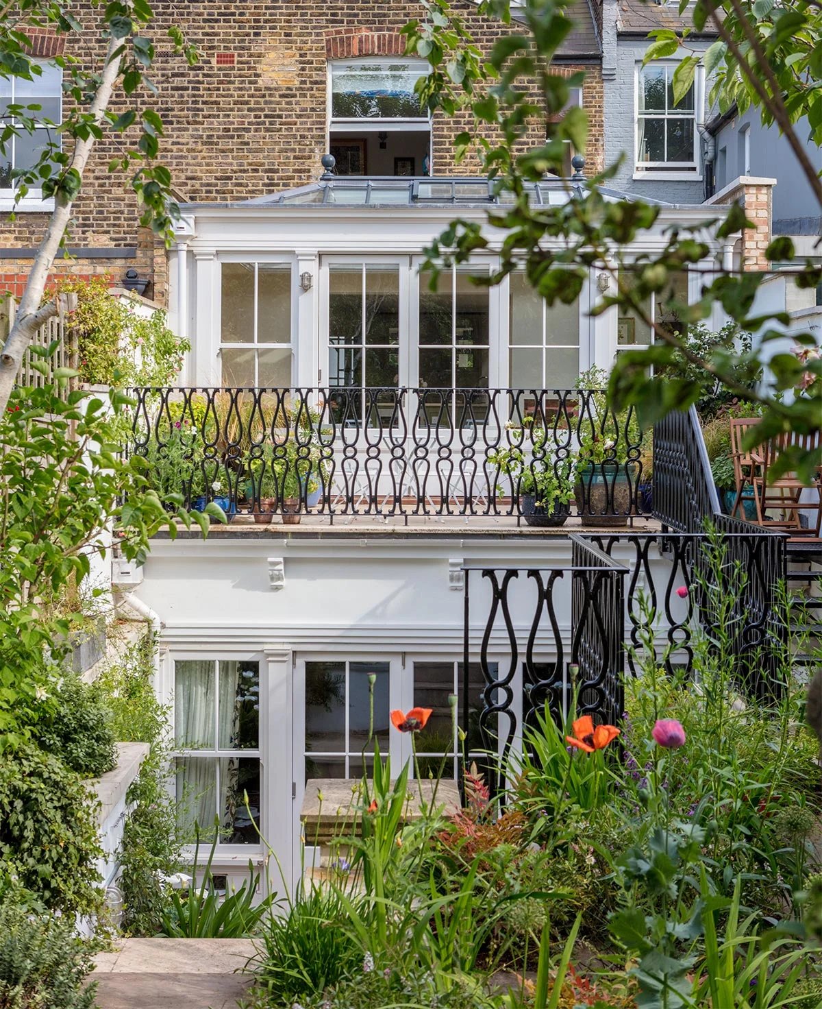 Two storey conservatory extension on a London townhouse