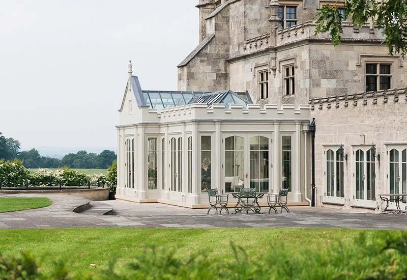 Victorian Era conservatory with castellations