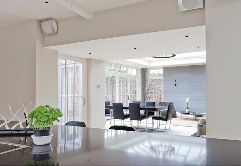 VIew of orangery from within the kitchen