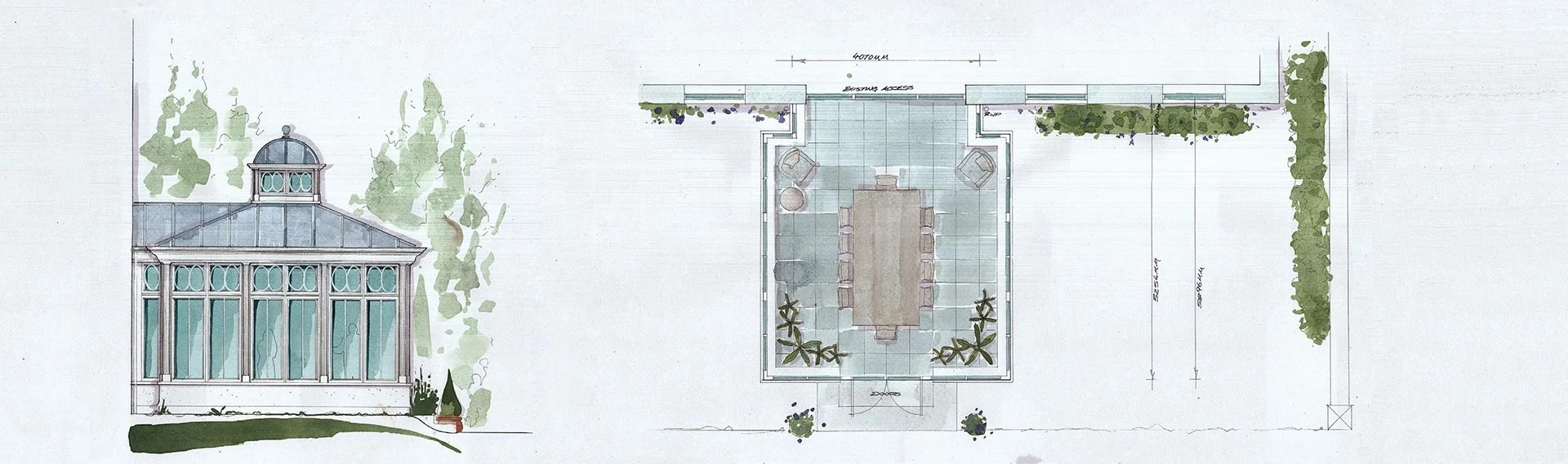 A dual level bespoke orangery with rooflights in a London townhouse