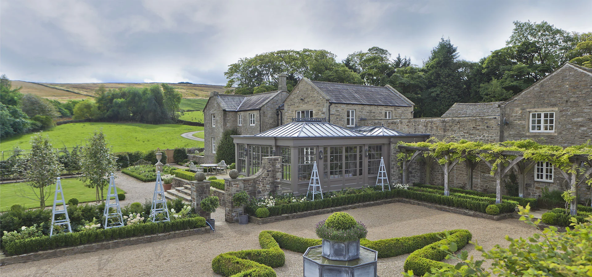 Classical Orangery design on this traditional hunting lodge